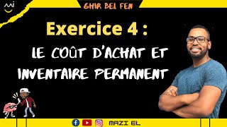 comptabilité analytique exercice 4  le coût dachat et inventaire permanent [upl. by Saberhagen]