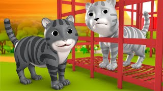 Kali Aur Safed Billi Hindi Moral Stories for Kids 3D Animated काली और सफेद बिल्ली कहानी Cat Tales [upl. by Nod]