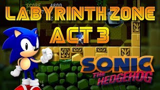 Sonic The Hedgehog  Labyrinth Zone Act 3  Sega Mega Drive  Genesis  1080p 60fps [upl. by Flanigan]