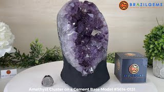 Model  56140131 Amethyst Cluster on a Cement Base by BrazilGemscom 🏷 FOR SALE🛍🛒Shop Now [upl. by Zela]