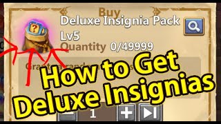 NEW Deluxe Insignias  How and Where to Get Them  Quick Explanation  Castle Clash [upl. by Vanzant]