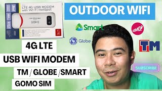 4g LTE Wifi Modem USB open line to all network  plug and play gomo sim tm globe smart [upl. by Airasor113]