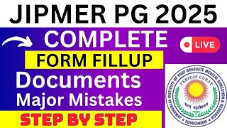 JIPMER PG 2025 Application Form  JIPMER PG Registration 2025 How To Fill JIPMER PG 2025 Form [upl. by Ennahgem844]