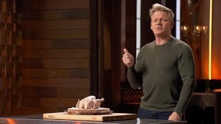 Gordon Ramsay Carves a Chicken Blindfolded  Masterchef [upl. by Oriane]