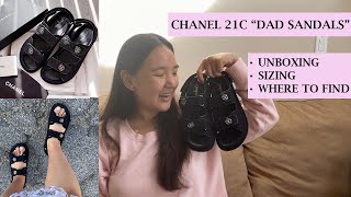 CHANEL 2021 Cruise 21C quotDad Sandalquot Shoes Unboxing Sizing Guide Try On amp Where to Find [upl. by Etireuqram]