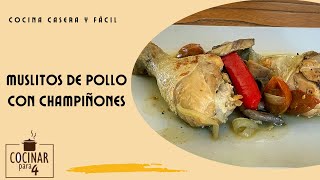 Muslitos de pollo con champiñones [upl. by Ynnaf]