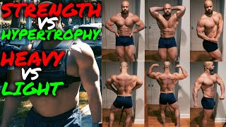 PHYSIQUE UPDATE  STRENGTH VS HYPERTROPHY TRAINING [upl. by Aromat574]