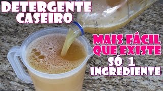 DETERGENTE CASEIRO MAIS FÁCIL QUE EXISTE FAZ COM APENAS UM INGREDIENTE [upl. by Ahsyekat261]