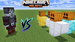 Pillager with Netherite Armor vs All Golems in Minecraft Battle  Iron Golem  Diamond golem [upl. by Sabas]