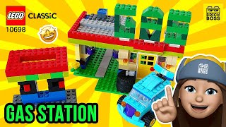 🔥LEGO Classic 10698 GAS STATION  CAR Building Ideas  How to build Instructions  Speed Build [upl. by Tucky723]