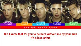 LOVE CRIME KARAOKE byWESTLIFE [upl. by Adnwahsor]