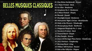 20 Plus BELLES MUSIQUES CLASSIQUES 2h de Mozart Bach Beethoven Chopin Schubert [upl. by Doreg]