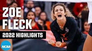 Zoe Fleck highlights Texas liberos 2022 NCAA tournament top plays [upl. by Acinnad]