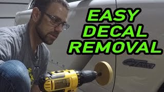 Using a decal eraser for the first time How to remove vinyl decals easy [upl. by Ahsenor]