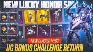 BGMI The Reapers Blessing Lucky Spin 40000 Uc  Maxing Glacier M762 And Howl Aug Skin [upl. by Bunce]