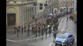 Przemarsz pododdziałów  03052023r  Obchody Święta Konstytucji 3 Maja w BielskuBiałej [upl. by Erdnaet]