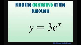 Find the derivative of the function y  3ex [upl. by Nalid]