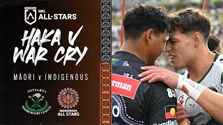 Haka v War Cry  Māori v Indigenous  NRL All Stars 2023 [upl. by Buehler]