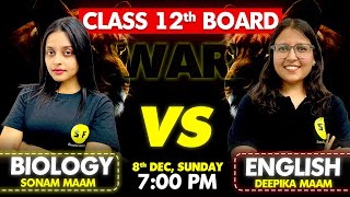 Class 12th Biology vs English MCQs War with Sonam Maam And Deepika Maam  CBSE Board 202425 [upl. by Netsyrk]