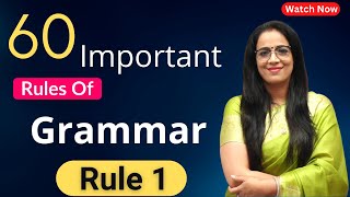 60 Important Rules Of Grammar  Rule  1  Basic English Grammar in Hindi  English With Rani Mam [upl. by Wilmar657]