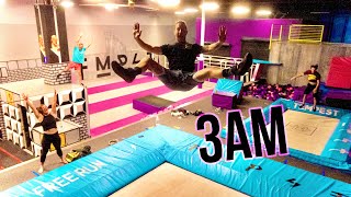 OVERNIGHT in SUPER TRAMPOLINE PARK [upl. by Valenka]