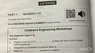 Childrens Engineering Workshops Listening Test 1 New book Must Listen Target 85 Subscribe Please [upl. by Zilvia557]