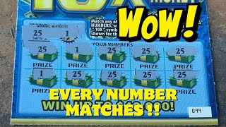 ‼️ Every Number Matches ‼️ Manual Win All ‼️ 10X the Money 💰 Jumbo Bucks 💸 Georgia Lottery Tickets [upl. by Esyli]