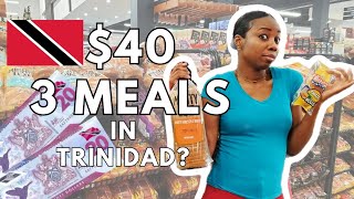 40 Grocery Challenge Trinidad and Tobago  Can I Eat Breakfast Lunch amp Dinner [upl. by Far]