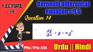 Bernoulli differential equation 96 Question number 14 [upl. by Nolyat]