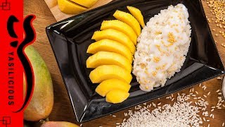 KLEBREIS mit MANGO  MANGO STICKY RICE  Klebreis zubereiten  asiatische Süßspeise  Dessert [upl. by Olds837]