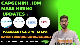 Capgemini Harman IBM Biggest Hiring  OFF Campus Drive For 2024 2023 2022 Batch  Fresher Jobs [upl. by Fawne11]