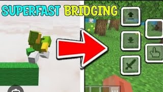 how to fast bridging in Minecraft 🤯Minecraft [upl. by Pitts]