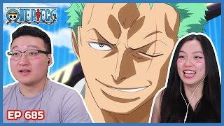 ZORO VS PICA 😎🐭  One Piece Episode 684 amp 685 Couples Reaction amp Discussion [upl. by Ainehta]