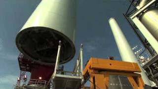 Offshore Wind Turbine Installation  Part 1 [upl. by Ellocin]