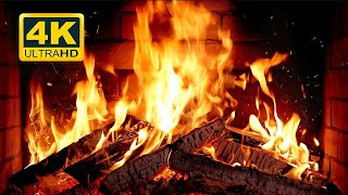 🔥 FIREPLACE Ultra HD 4K Fireplace with Crackling Fire Sounds Fireplace Burning Fire Background [upl. by Atisor]