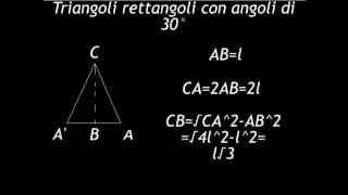 Teorema di pitagora applicazione a triangoli con angoli di 30 e 45 gradi [upl. by Elcin691]