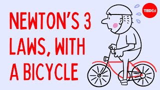 Newtons 3 Laws with a bicycle  Joshua Manley [upl. by Nosmas]