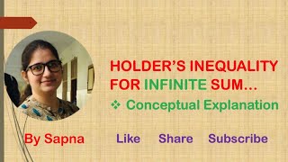 Holders Inequality for infinite sum   by Sapna  billionaireicon3311 [upl. by Ardnahsal]