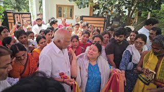 RAJENDRA PRASAD FAMILY MEMBERS EMOTIONAL VIDEO AT RAJENDRA PRASAD DAUGHTER HOUSE [upl. by Eetsirk]