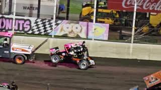 410 Outlaw Sprint Car Feature Husets Speedway [upl. by Cerveny307]