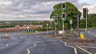 Gallowstree Roundabout on Keele Road Newcastle Under Lyme StokeonTrent Driving Test Route Help [upl. by Ynhoj]