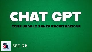 COME USARE CHAT GPT GRATIS E SENZA REGISTRAZIONE [upl. by Zelazny]