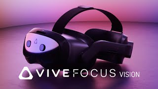 VIVE Focus Vision  New PC VR and AllInOne Mixed Reality Headset [upl. by Ahsiemat950]