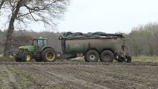 BOUWLAND BEMESTEN 2022 JOHN DEERE 7810 SAMSON BEMESTER TANK [upl. by Riay228]