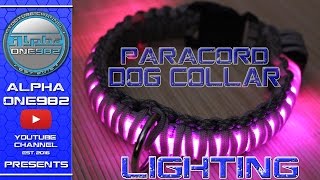 How to make Paracord Dog Collar Lighting Glow [upl. by Mendel]