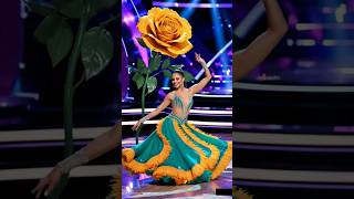 The Woman Performs a Fusion with a Giant Yellow Rose on AGT agt americagottalent magic [upl. by Aninnaig]