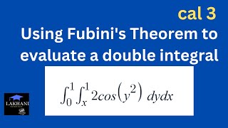 Using Fubinis Theorem to evaluate a double integral  2cosy2dydx [upl. by Salokcin]