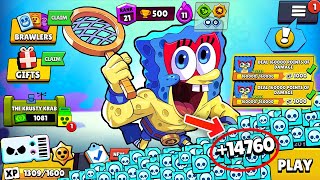 Complete KRUSTY KRAB QUEST With SPONGEBOB  Brawl Stars Quests [upl. by Laekcim]