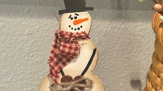 Dollar Tree Snowman Ornaments Painted Ornament DIY [upl. by Tamiko310]