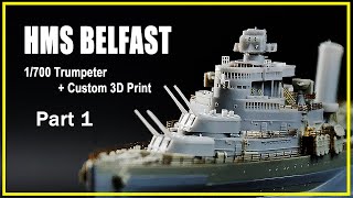 HMS Belfast 1700 Trumpeter PART 1 [upl. by Namie]